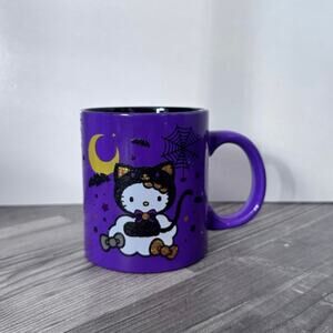 sanrio 2023 hello kitty halloween purple coffee mug cup